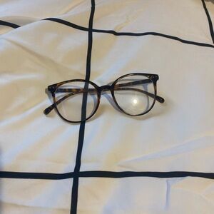 Women Tortoiseshell Round Frame Blue Light Glasses